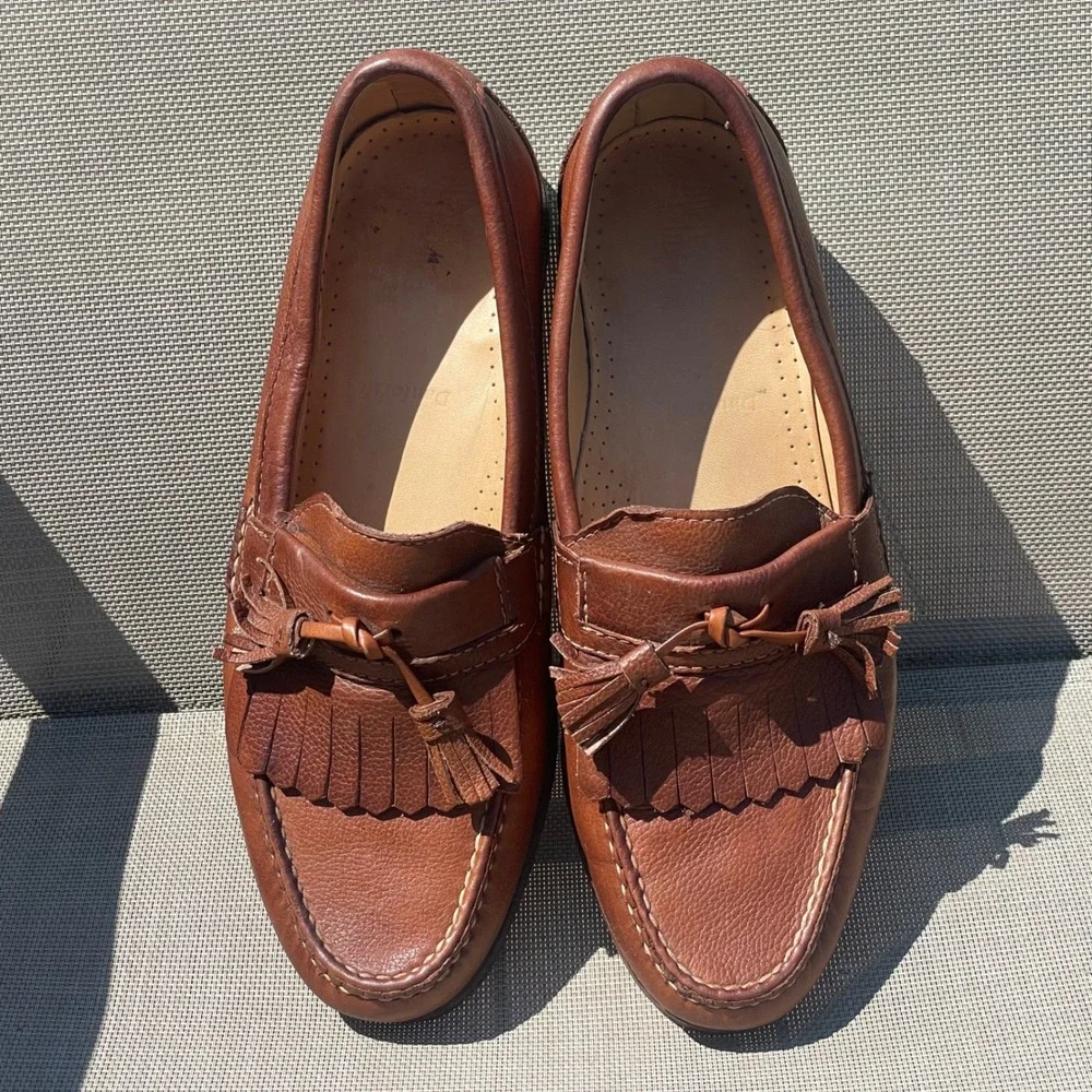 Allen Edmonds Danforth Mens Brown Leather Tassel Kiltie Loafers Size 9.5 D